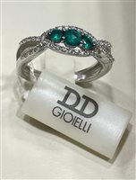 Ringe Davite & Delucchi Dame in Weißgold Smeraldo 0.38 Ct AA029922SMS - AA029922SMS